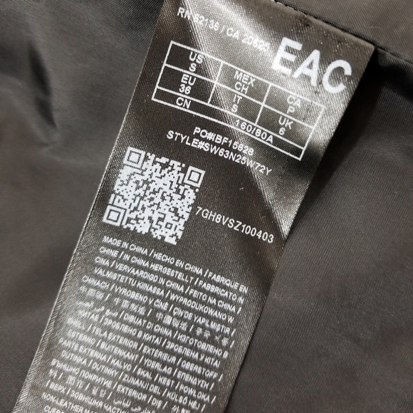 Guess Floral embroidered leather moto jacket black small - Picture 7 of 8